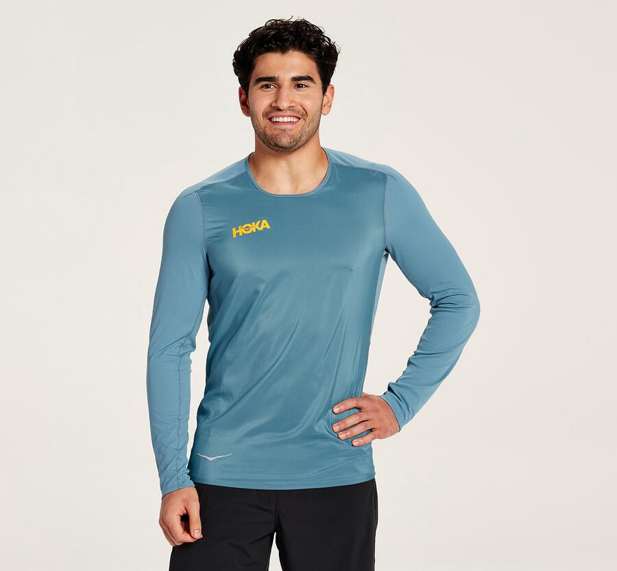 Hoka One One Top Heren - Wind - Blauw - QL0684379